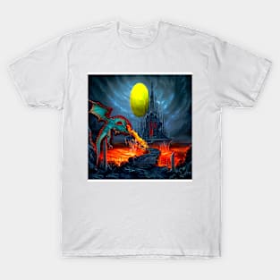 Dragon Blasting Castle Black T-Shirt